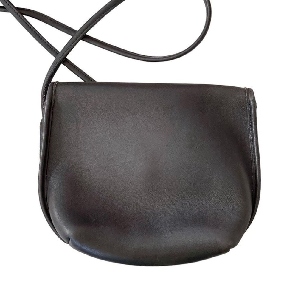 Coach Black Leather Crossbody with Gold Turnlock Accent - Picture 4 of 8